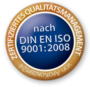zertifiziertes Qualitätsmanagement nach DIN EN ISO 9001:2008